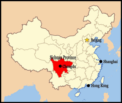 chengdu sichuan china map